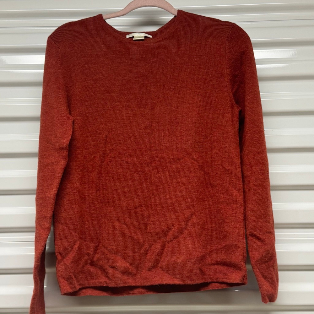 Sarah Spencer Italian Merino Wool Sweater Women’s L Classic Lightweight Knit